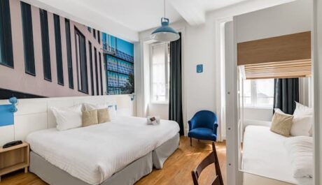 Chambre quadruple de l'hôtel SImplon à Lyon